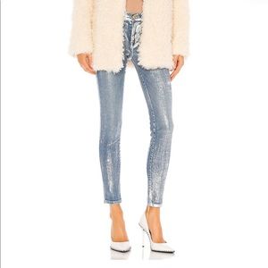Le Skinny De Jeanne All Over Foil Coated Jeans